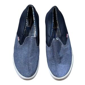 Ben Sherman Navy and Chambray Slip-On Loafers
